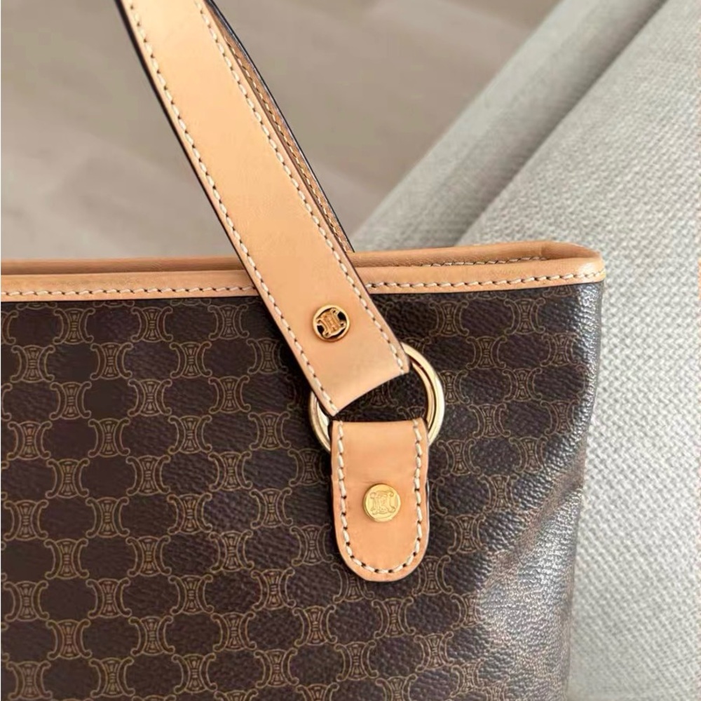 Celine Macadam Tote Bag PVC Brown – Authentic - Picture 9 of 16